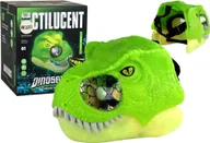 Zabawki interaktywne dla dzieci - LeanToys Maska Dinozaura Regulowana Opaska Światła Dźwięki Zielona - miniaturka - grafika 1