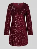 Sukienki - Sukienka mini cekinowa z aksamitu model ‘KAM’ - miniaturka - grafika 1