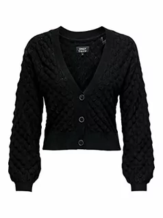 Swetry damskie - ONLY Damski sweter Onlgillie L/S Cardigan KNT Noos, czarny, XXL - grafika 1