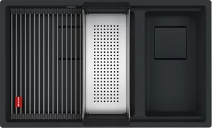 Zlewozmywak fragranitowy FRANKE Kanon KNG 160-46-21 Czarny mat 125.0721.162 Indywidualne Wyceny! Sprawdź! - Zlewozmywaki - miniaturka - grafika 1