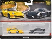 Samochody i pojazdy dla dzieci - Hot Wheels Kultowe auta 2-pak, Porsche 993 GT2 & Porsche 718 Cayman GT4 / HRR82 - miniaturka - grafika 1