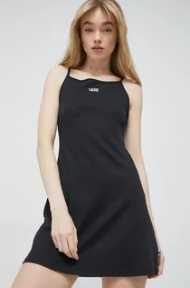 Sukienki - Vans sukienka kolor czarny mini dopasowana - grafika 1
