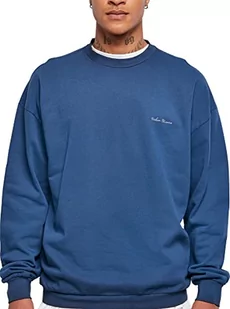 Urban Classics Męska bluza z krótkim rękawem Embroidery Crew, niebieska (Speblue), 3XL, kosmiczny b??kit, 3XL - Bluzy męskie - miniaturka - grafika 1
