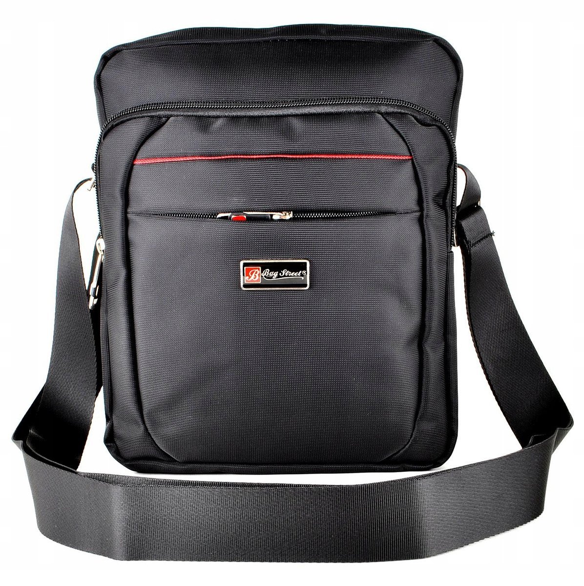 Czarna SASZETKA Męska na ramię SPORTOWA Torba Listonoszka PRZEWIESZKA Sakwa