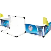 Piłka nożna - Dunlop Bramka z bandami chorągiewkami + piłka pompka E-18482 - miniaturka - grafika 1