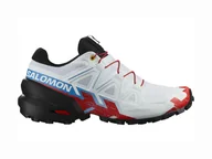 Buty trekkingowe damskie - Damskie buty do biegania Salomon  SPEEDCROSS 6 W White/Black/Fiery Red  UK 6,5 - miniaturka - grafika 1