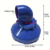Inne - TEMU Obrotowa Dysza Wlotowa do Basenu 360 Stopni dla Intex - Pasuje do Rur 32mm & 38mm, Niebieski Plastikowy Dodatek Wentylacyjny - miniaturka - grafika 1