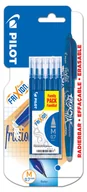 Przybory szkolne - Piórko Kulkowe Frixion Clicker Niebieskie + Wkłady 6 Sztuk Blister - miniaturka - grafika 1
