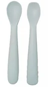 Sztućce dla dzieci - B-Łyżeczki silikonowe 2 szt. Grey B572000 - miniaturka - grafika 1