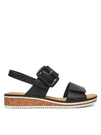 Sandały damskie - Rieker Sandały V3667-00 Czarny - miniaturka - grafika 1