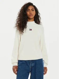 Tommy Jeans Golf Tjw Badge DW0DW19912 Écru Regular Fit - Swetry damskie - miniaturka - grafika 1
