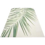 Dywany - Kremowy dywan sznurkowy z liściem palmy - Losera 6X - miniaturka - grafika 1