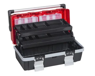 Allit skrzynka narzędziowa MCPlus ALU 18 z dwupoziomową półką 459x254x214mm (457 (457011) - Skrzynki i torby narzędziowe - miniaturka - grafika 1
