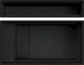 Zlewozmywaki - ELLECI zlew DIALOGO 360 + CANALE black K86 KERATEK (LKD36086BKM+LKDC8686BKM) - miniaturka - grafika 1