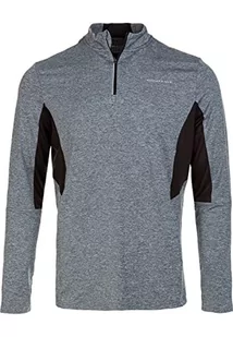 Endurance Męska koszulka funkcyjna Lanbark M Midlayer z wysokiej jakości wyposażeniem sportowym 1038 Mid Grey Melange, XL - Koszulki męskie - miniaturka - grafika 1