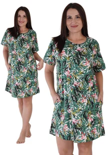 Koszula Nocna bawełniana 7XL Vienetta duży rozmiar z kieszeniami na prezent - Bielizna nocna - miniaturka - grafika 1