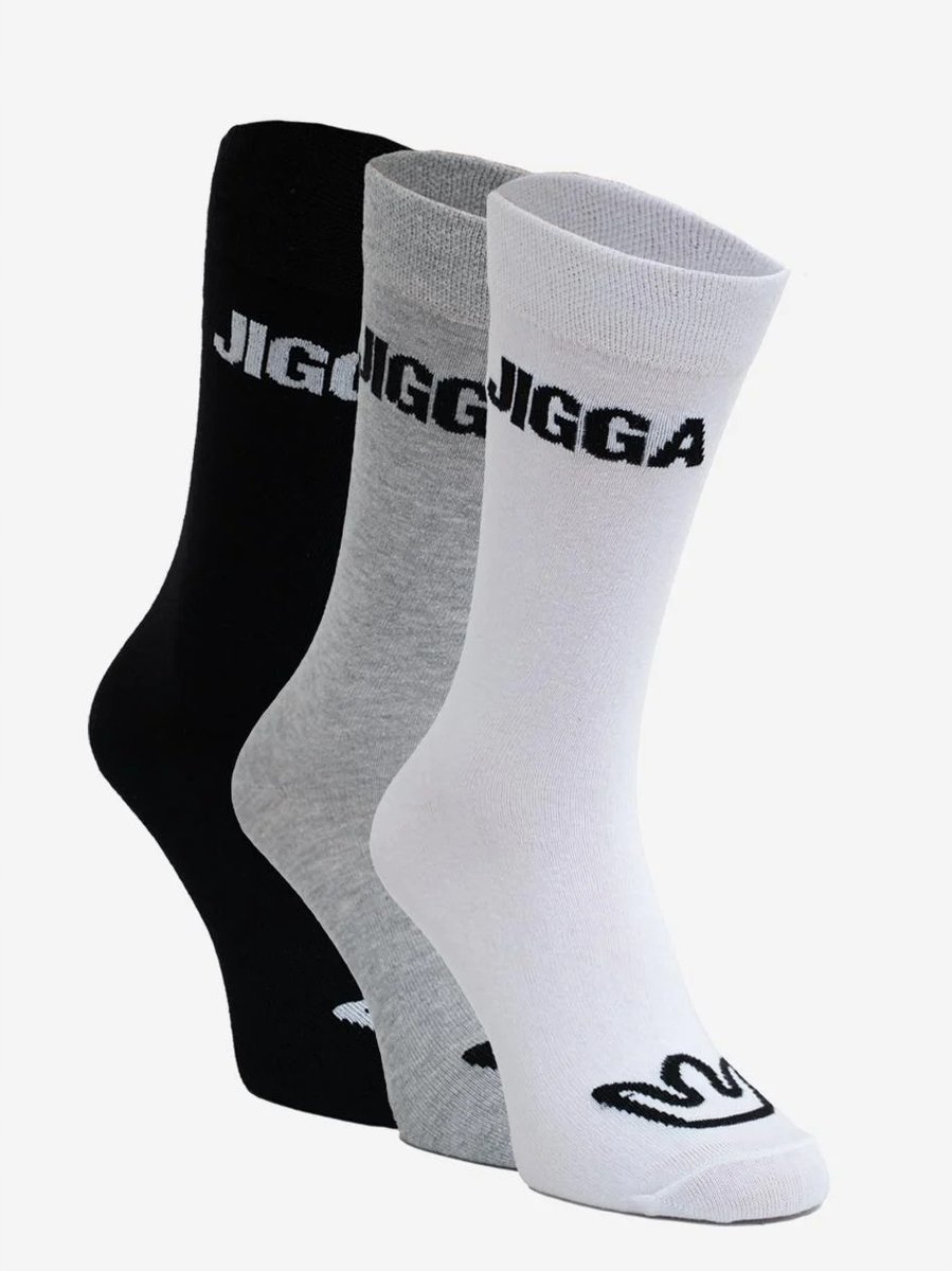 Skarpety Męskie Zestaw 3 Par Długie Skarpetki 3 Kolory W Pudełku Jigga Uni