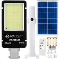 Lampy ogrodowe - LAMPA ULICZNA SOLARNA 1231 LED PANEL UCHWYT PILOT PREMIUM IP66 2800W - miniaturka - grafika 1