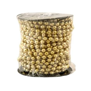 Girlanda koralikowa złota 7,5 mm x 8 m - Ozdoby bożonarodzeniowe - miniaturka - grafika 1