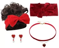 Dodatki do strojów karnawałowych - Naszyjnik Kolczyki Opaska Peruka Zestaw Encanto Dolores Madrigal 5 Części  J Iv 7B - miniaturka - grafika 1
