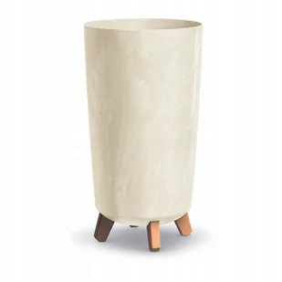 DONICA WYSOKA NA NӯKACH BETON EFFECT KREMOWA H:45 - Donice - miniaturka - grafika 1
