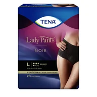 Bielizna lecznicza - Bielizna chłonna TENA Lady Pants Plus Noir L 8szt. Refundacja NFZ - miniaturka - grafika 1