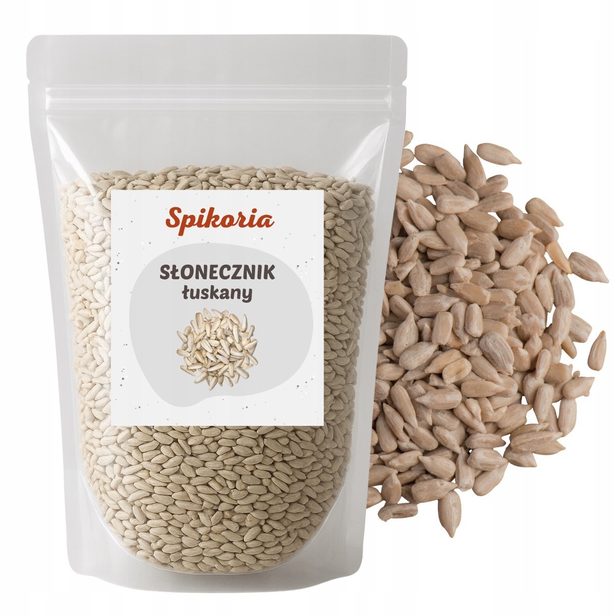 Słonecznik łuskany 1kg naturalny ziarno premium świeży Spikoria