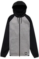 Bluzy męskie - bluza męska BURTON CROWN WEATHERPROOF FZ BLACK/GRAY HEATHER - miniaturka - grafika 1