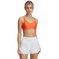 Bielizna sportowa damska - Biustonosz treningowy Under Armour UA Crossback Low Bra - pomarańczowy - miniaturka - grafika 1