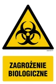 Tablice BHP - GF037 ZAGROŻENIE BIOLOGICZNE, FN - FOLIA SAMOPRZYLEPNA; (500X750MM) - miniaturka - grafika 1
