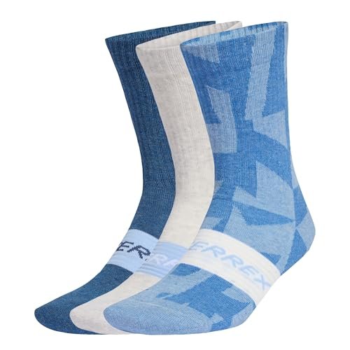 adidas Uniseks TERREX MULTI 3 PACK SOCK, glow blue/white/tech indigo, 37-40