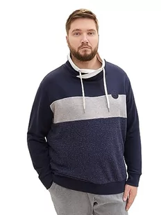 TOM TAILOR bluza męska plus size, 10668 - Sky Captain Blue, XXL duże rozmiary - Bluzy męskie - miniaturka - grafika 1