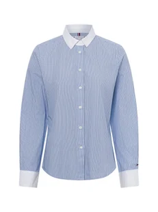 Tommy Hilfiger Bluzka damska Kobiety Bawełna niebieski|biały w paski, 34 - Bluzki damskie - miniaturka - grafika 1