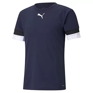 Koszulki męskie - PUMA PUMA Koszulka męska Teamrise Jersey Peacoat-puma Black-puma White M 704932 - grafika 1