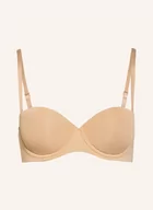 Biustonosze - Calvin Klein Biustonosz Push-Up beige - miniaturka - grafika 1