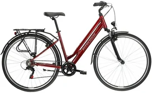 Rower trekkingowy Kross Sentio 1.0 28 M(20") rubinowy/szary połysk - Rowery - miniaturka - grafika 1
