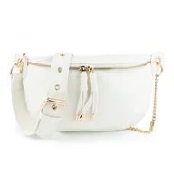 Nerki - NERKA SASZETKA TOREBKA damska na RAMIĘ POJEMNA CROSSBODY ZŁOTY ŁAŃCUCH - miniaturka - grafika 1