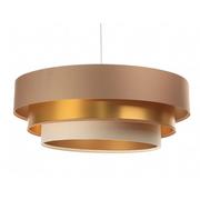 Lampy sufitowe - Beżowo-złota potrójna lampa wisząca glamour - S461-Barca - miniaturka - grafika 1