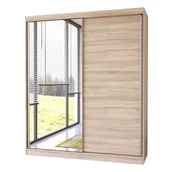 Szafy - Szafa BELLA - 03| Dąb sonoma z lustrem - miniaturka - grafika 1