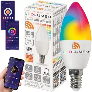 C37-AP E14 5W LED WiFi CCT+RGB - Żarówki LED - miniaturka - grafika 1