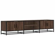 Szafki RTV - vidaXL Szafka pod TV brązowa dąb 180x35x41 cm materiał drewnopochodny - miniaturka - grafika 1