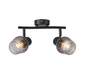 Lampy sufitowe - Prezent 14101 - Oświetlenie punktowe OASIS 2xE27/60W/230V czarny/dymny - miniaturka - grafika 1