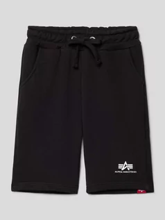 Spodnie i spodenki dla chłopców - Szorty z prostymi nogawkami i nadrukiem z logo - grafika 1