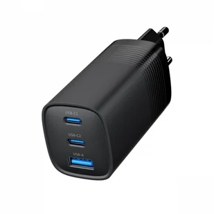 Ładowarka PowerDelivery 1xA 2xC GaN 65W Czarna - Ładowarki do telefonów - miniaturka - grafika 6