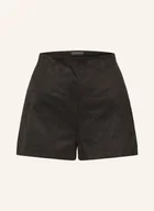 Spodenki damskie - Guess Szorty Erin W Stylu Skórzanym schwarz - miniaturka - grafika 1