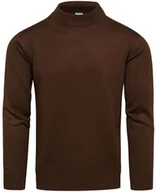 Swetry męskie - Sweter męski półgolf brązowy basic Recea - miniaturka - grafika 1