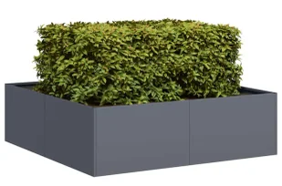 Elior Prostokątna donica antracytowa do ogrodu S9-R50 - Donice - miniaturka - grafika 1