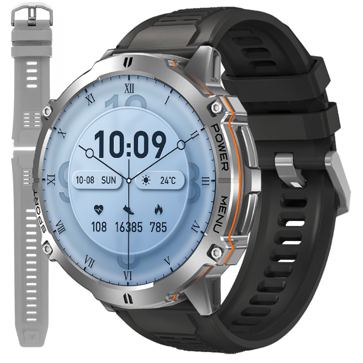 SMARTWATCH ENTER PrimeAI Funkcje AI Czat głosowy Barometr Kompas AMOLED GPT