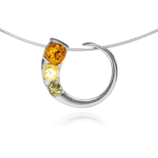 ankabizuteria.pl Zawieszka srebrna z bursztynem kolorowym - Można no