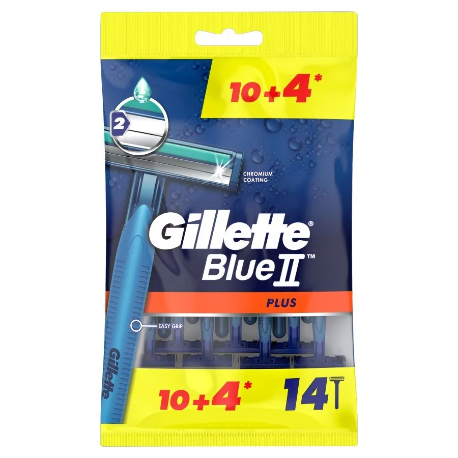 Gillette Blue II Plus Jednorazowe maszynki do golenia 14 sztuk